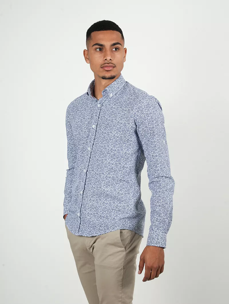 Chemise slim imprimé fleurs